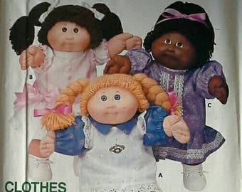 Cabbage Patch Kids Doll Clothes Pattern Butterick 6934 Dress and Pinafore
