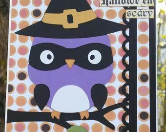 Halloween owl card | Etsy