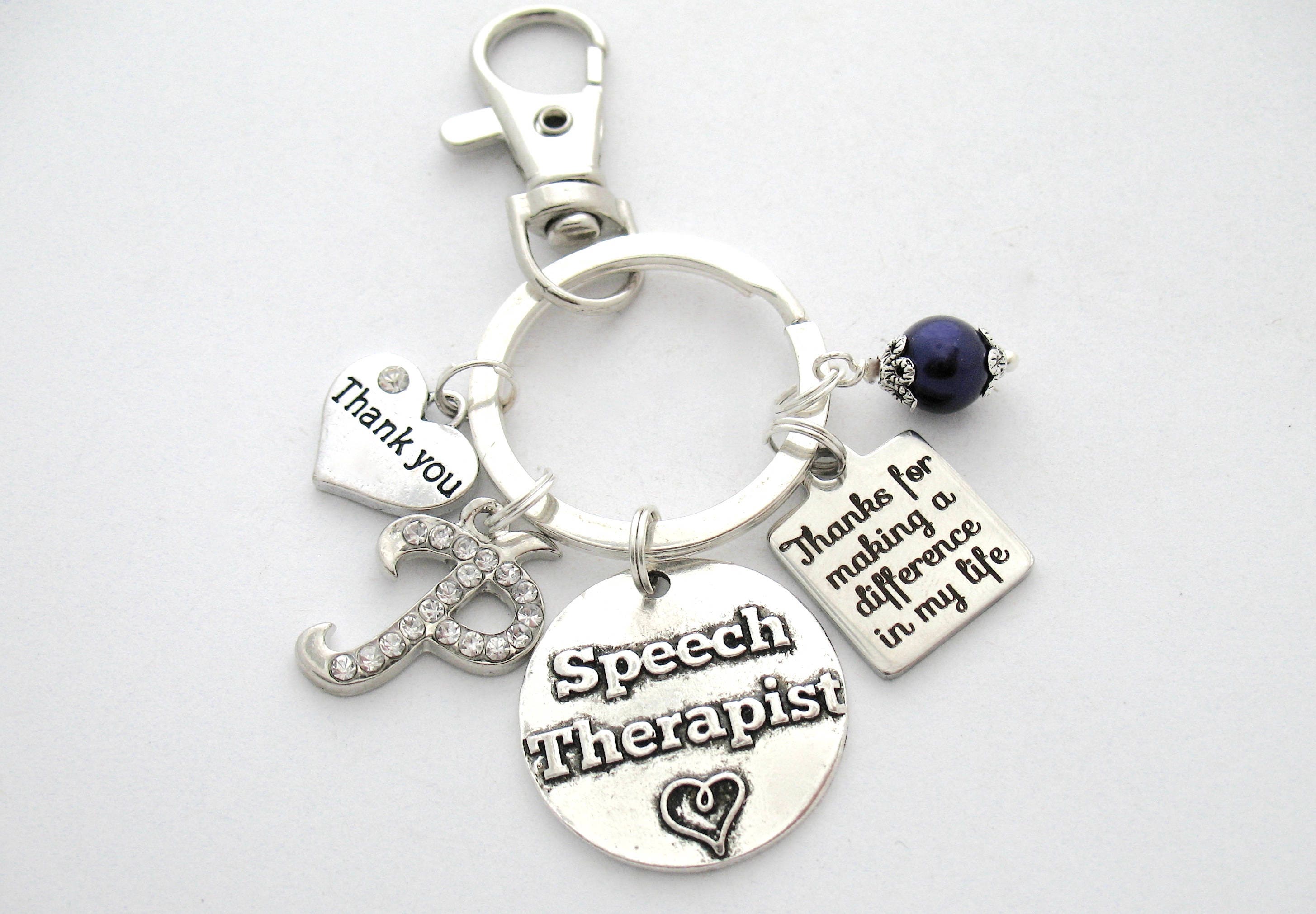 SPEECH THERAPIST Thank you Gift Speech Therapist Keychain
