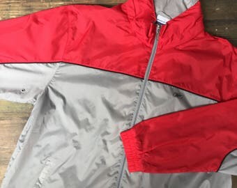 Ivory Southwestern Double Pocket Woven Geo Red Grey Jacket