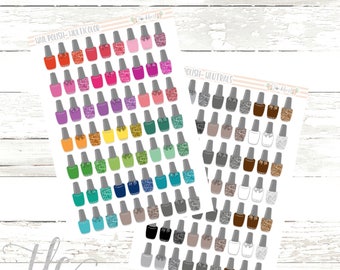 Nail Polish Functional Planner Stickers