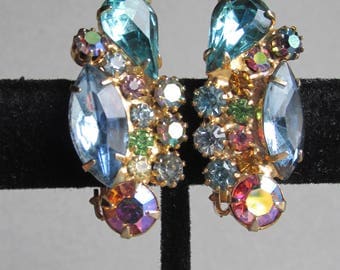 Juliana DeLizza & Elster Vintage Rhinestone Earrings