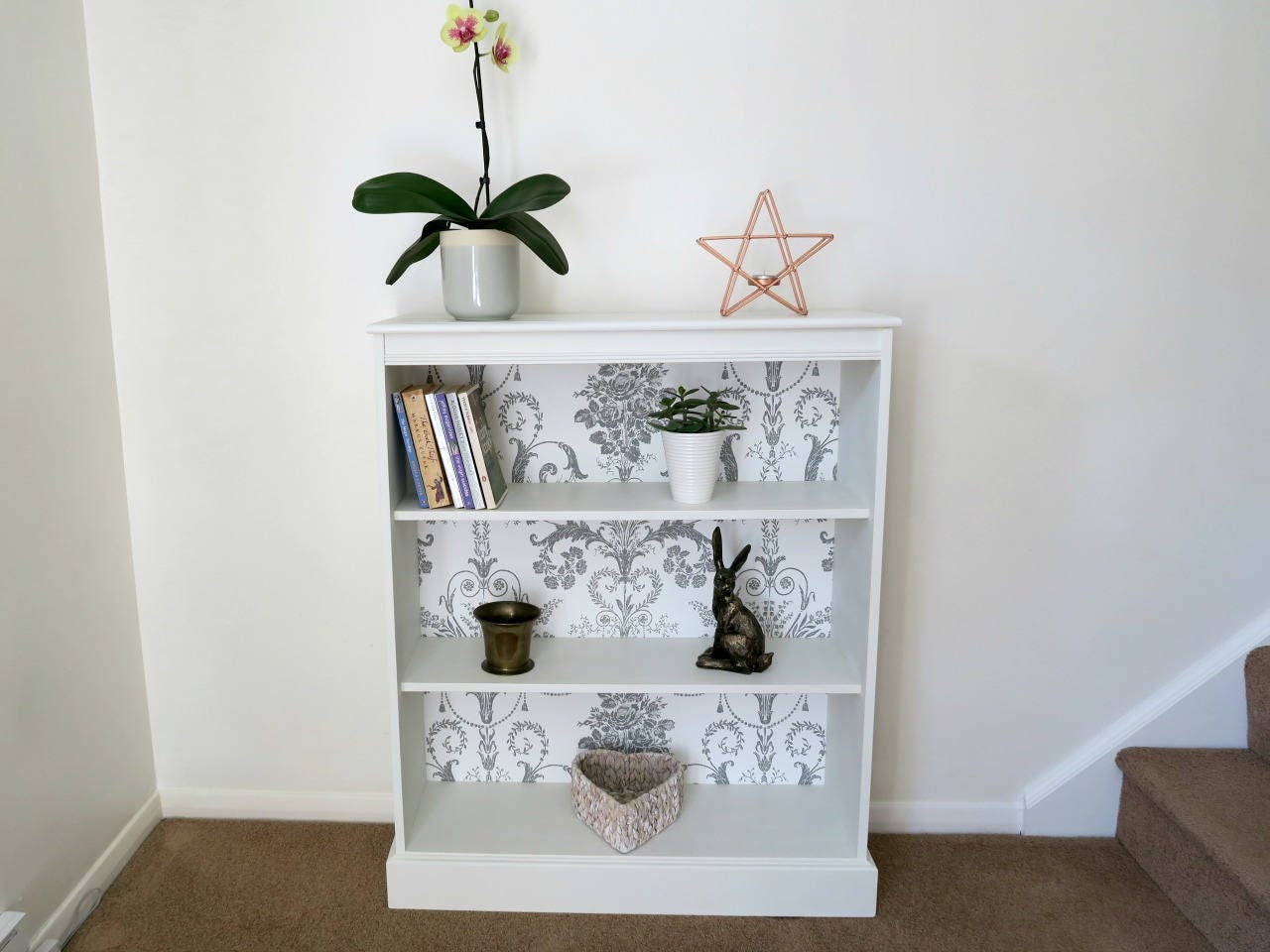Upcycled Bookcase Shabby Chic Bookcase Up Cycled Furniture