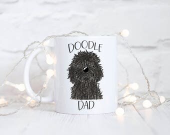 Doodle Dad Mug - Dog Dad - Black Golden Doodle Dad - Golden Doodle Mug - Dog Dad Mug - Funny Fur Dad - Cute Gifts - Father's Day Gift