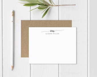 Personalized Stationery. Personalized Notecard Set. Personalized Stationary. Monogram / Monogrammed Stationery / Note Cards. Swash Monogram.