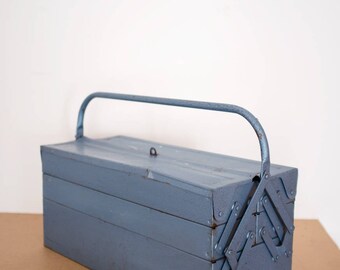 Caja de herramientas de Metal Vintage maquinista joyería Industrial rústico caso almacenamiento de