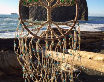 Macrame Wall Hanging - Macrame Tapestry - Tree of Life Wall Art - Wall Hanging Dreamcatcher - Bohemian Wall Decor - FREE SHIPPING