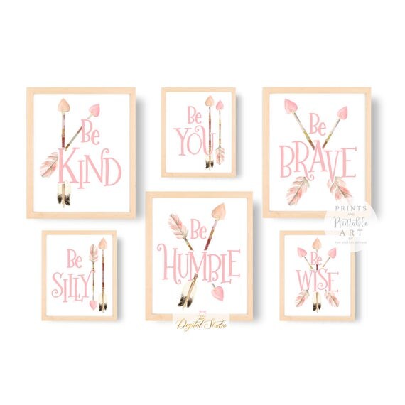 Woodland Girl Wall Decor Pink Woodland Nursery Decor Arrow