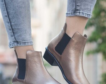 Leather Boots, Leather Ankle Boots, Leather Booties, Leather Cowboy boots, Riding Boots, Free Shipping