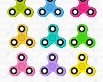 Fidget Spinners SVG, Fidget Spinner Cut File, Fidget Spinner Clipart, Neon Fidget Spinner, Digital Download, Instant Download, Cut File