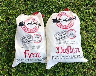 Santa Sack/Christmas Sacks/Christmas Bag/Personalized Santa Sacks/Custom Santa Sack/Santa Bag/Blank Santa Sack/Santa Claus Bag/Christmas Bag