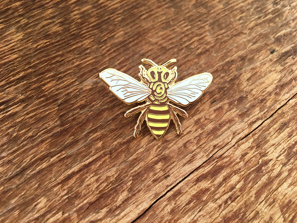 Honey Bee Enamel Pin Bee Enamel Pin Single Hard Enamel Pin