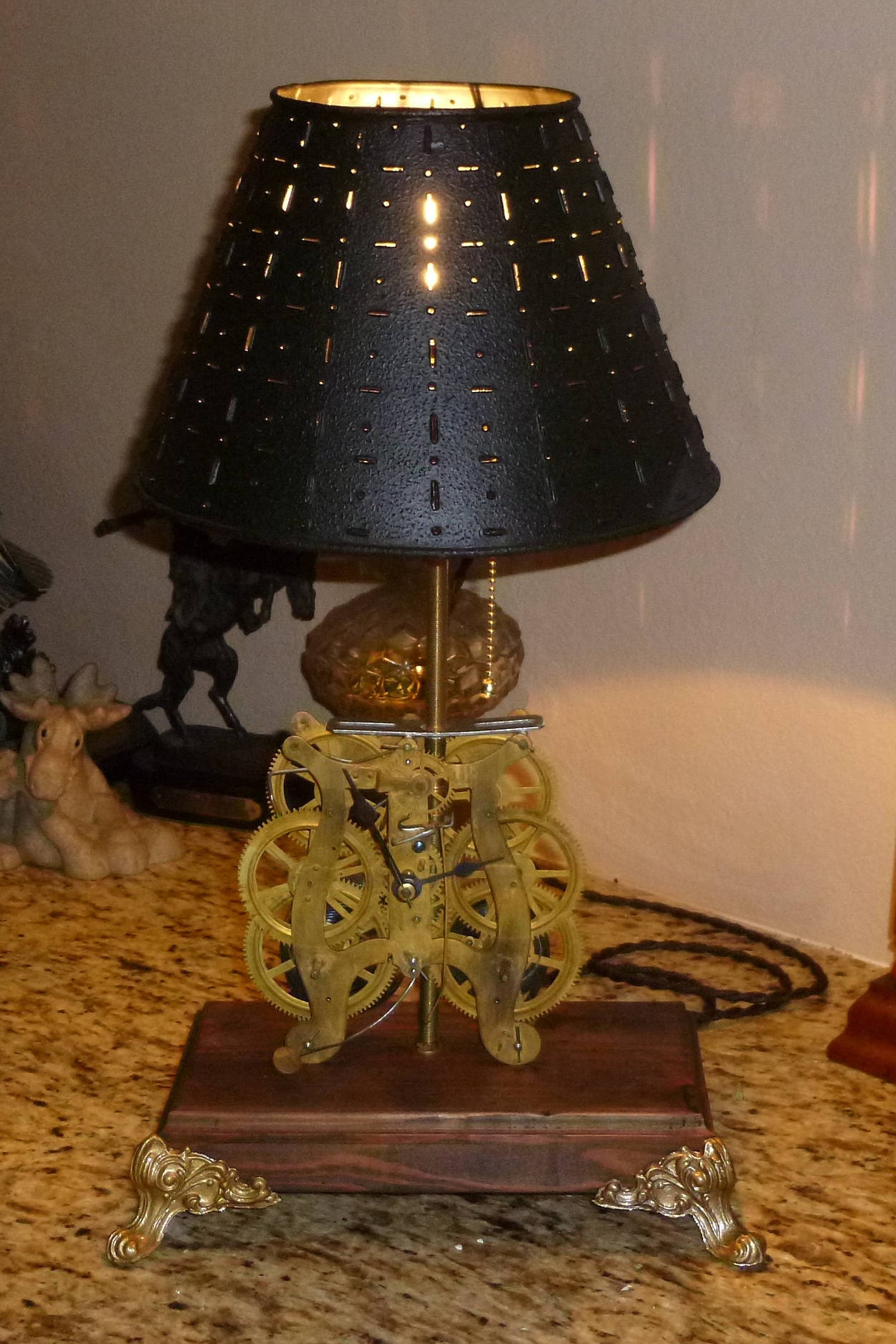 Beautiful Antique Clock Movement Lamp