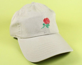 NEW Rose Baseball Hat Dad Hat Low Profile Black dad cap Embroidered Unisex Adjustable Strap Back Baseball Cap