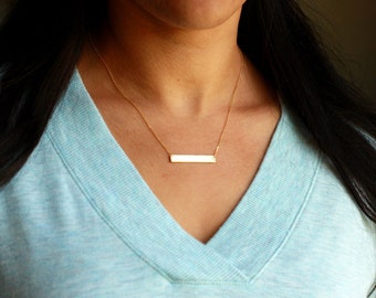 Personalized Bar Necklace | Personalized Necklace Gold | Personalized Necklace | Gold Bar Necklace | Name Bar Necklace | Kids Initials Bar