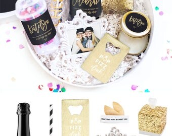 Asking Bridesmaid Gift Box - Ask Bridesmaids - Faux Gold - Maid of Honor - Wedding Party Gift - Will you be my Bridesmaid - Thank you Gift
