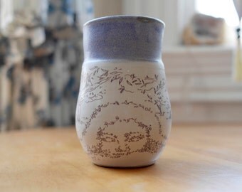 Hand-thrown Stoneware Ceramic Mug | Original Design | Fantasy Mother Nature | Hidden