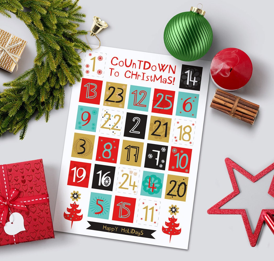Printable Advent Calendar DIY Advent Calendar Christmas