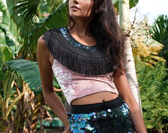Your Muse Collar / Statement Necklace, Black / Costume / Burning Man / Coachella