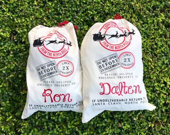 Santa Sack/Personalized Santa Sacks/Christmas Sack/Christmas Bags/Christmas Bag/Santa Sacks/Blank Santa Sack/Santa Bag/Christmas Sacks
