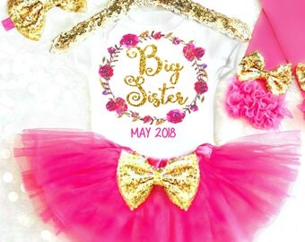 BIG SISTER Shirt, Big Sister Gift, Big Sister Outfit, Promoted to Big Sister Announcement I'm Going to be a Big Sister Little Sister Big Sis