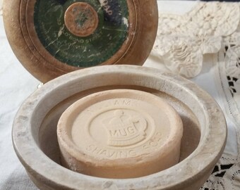 A Rustic Wooden Yardley Shaving Soap Box from the 50's.