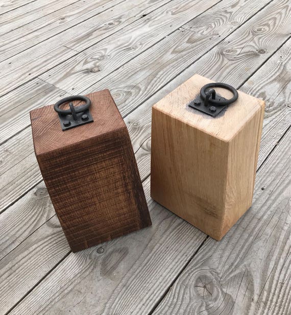 Heavyweight oak door stop large door stop wooden door stop