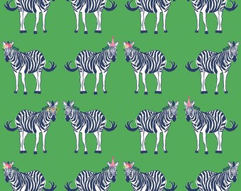 1 Yard Safari Party by Melissa Mortenson for Riley Blake Designs- 5600 Green Main with Sparkle