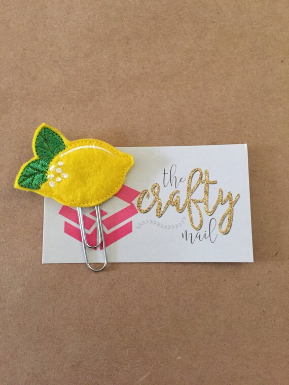 Lemon planner Clip/Planner Clip/Bookmark.