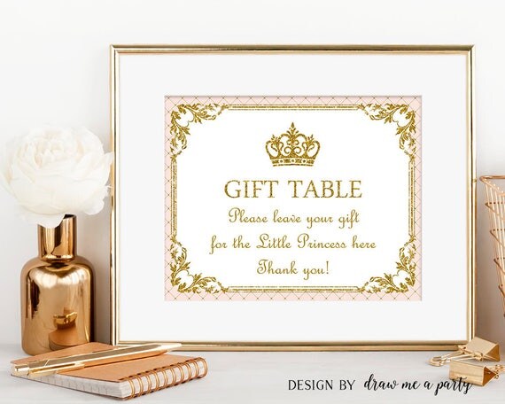 Royal Princess Table Signs Printable Desenhos Para Colorir