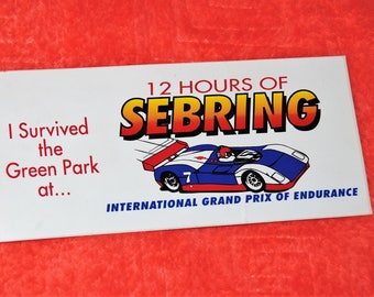 Vintage Sticker from the Inner Field (notorious) at Sebring 12 Hour Races