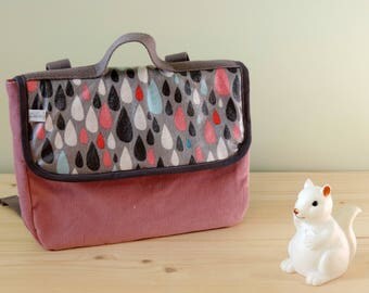 cartable maternelle fille "gouttes d'eau"