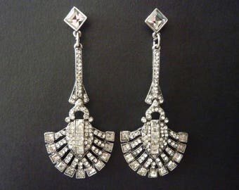 Art Deco Earrings Vintage Earrings Great Gatsby Earrings Bridal Earrings Wedding Earrings Art Nouveau Earrings Downton Abbey Downtown Abbey