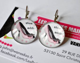 earring retro chic vintage cabochon shoe shoes"