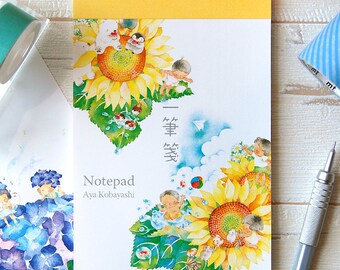 Notepad -Flowers and animals of four seasons- 40 sheets.