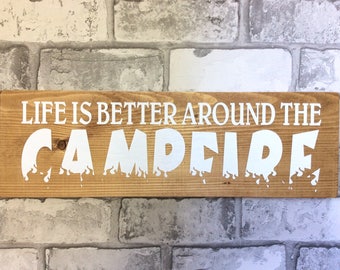 Camping Decor/ RV Decor, Travel Trailer Decor, Campfire, Camping, Wood Sign, Wooden Sign, Wall Decor,