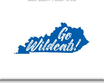 Kentucky Wildcats - Kentucky State Graphic - Wildcats SVG file - DXF File - 7 Cut Files - Kentucky SVG - Vector Art - Ready to Use!