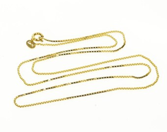 14k 1.0mm Rolling Curb Link Chain Necklace Gold 19.25"