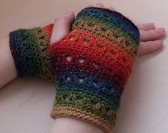 Short Fingerless Gloves, crafters gloves, fingerless gloves, crochet fingerless gloves, knitted fingerless gloves