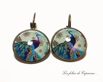 Earrings cabochon •PAON DE TRIANON•.