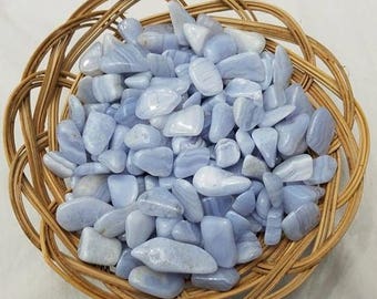 3 Tumbled Blue Lace Agate Small size
