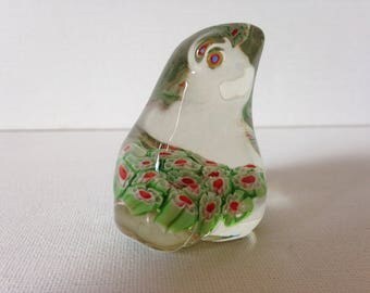 Cá D'Oro Oval Black And White Feather Pattern Paperweight Handmade