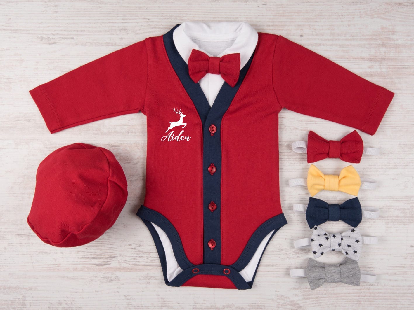 First Christmas Outfit Boy Personalized Baby Boy Christmas
