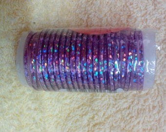 Brite Lace Purple Metallic, 5 yards/4.5 meters, Plastic Craft Lacing