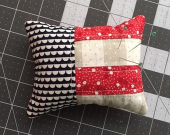 Red, White, and Blue Pin Cushion Kit Crushed Walnut Shells