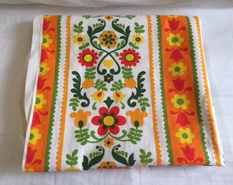 Vintage Vibrant Retro House-n-Home Cotton Fabric