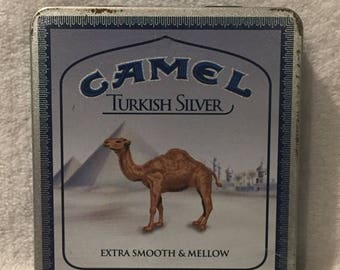22%OFF Camel Turkish Silver Cigarette Tin - Ca 1970's