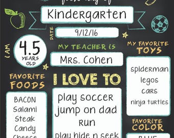 Reusable Fill in the blank back to school sign boys, first day of school sign, boys printable back to school prop, back to school printable