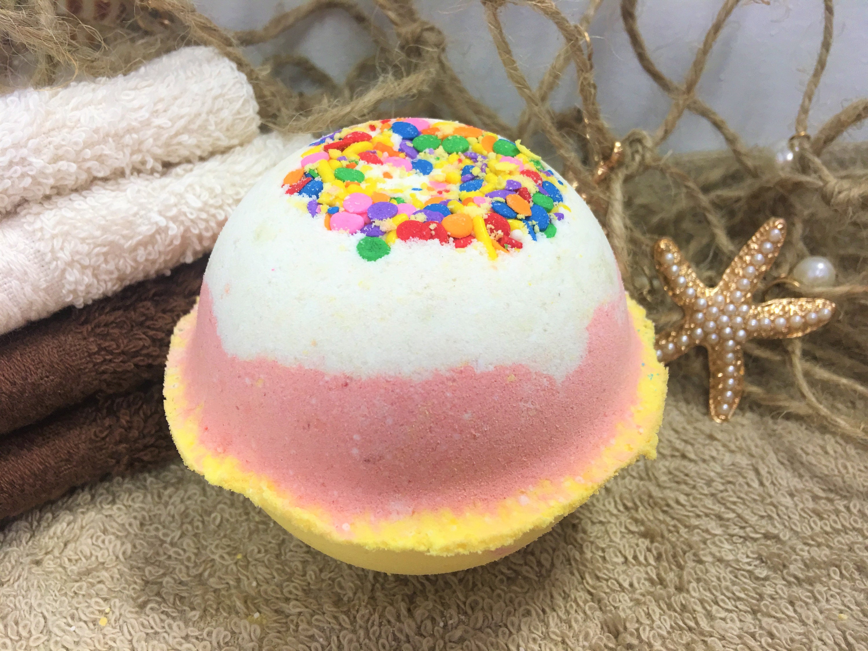 Jumbo Cupcake Bath Bomb 7.5 oz Handmade Hydrating Bath Fizzy