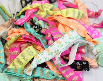 Pineapple Hair Ties, Pineapple, Pineapple Gift, Pineapple Decor, Pineapple Accessory, Hair Ties, Bulk Hair Ties, Gold Pineapple